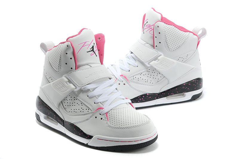 Air Jordan Flight 4.5 White Pink Black Shoes - Click Image to Close