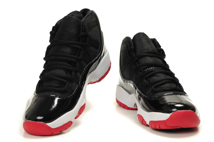 Air Jordan Retro 11 Black White Red - Click Image to Close