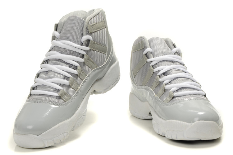 Air Jordan Retro 11 Grey White - Click Image to Close