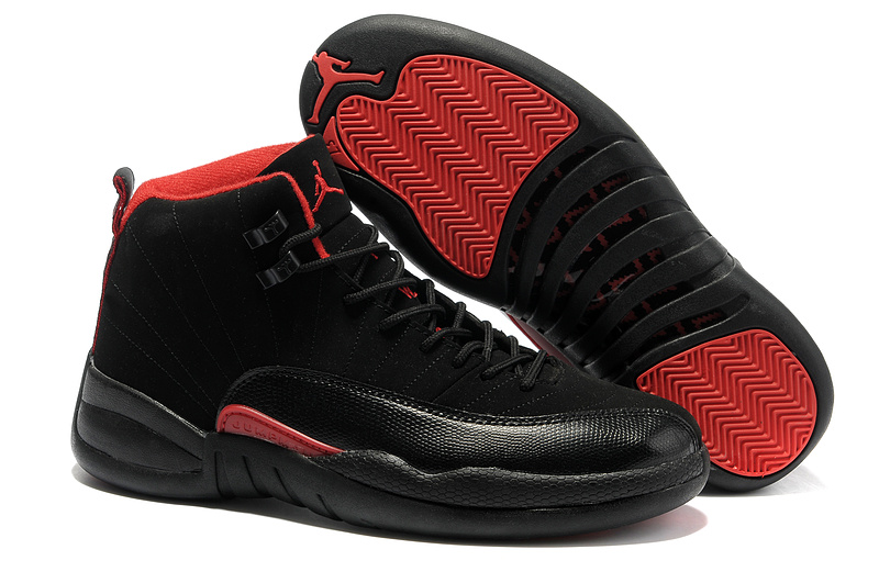 New Air Jordan Retro 12 Black Red Shoes