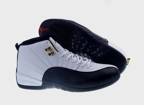 New Air Jordan Retro 12 White Dark Blue Shoes - Click Image to Close