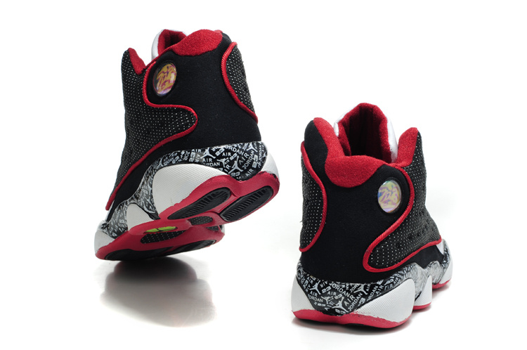 New Air Jordan Retro 13 Black White Red Shoes