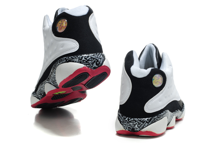 New Air Jordan Retro 13 White Black Red Shoes
