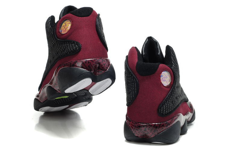 New Air Jordan Retro 13 White Wine Red Shoes - Click Image to Close