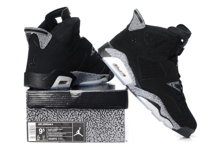 jordan retro 6 black and grey