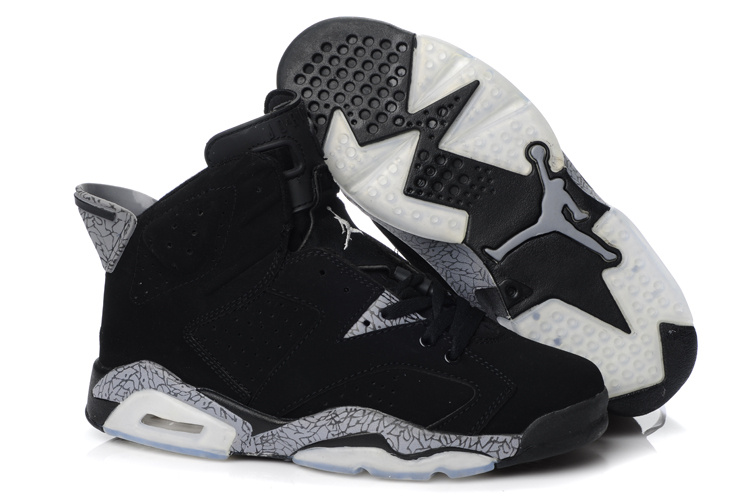 New Air Jordan Retro 6 Black Grey Shoes