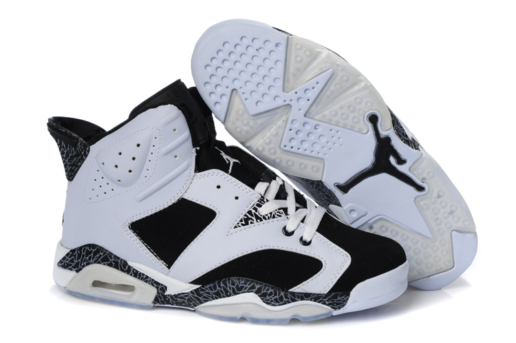 New Air Jordan Retro 6 White Black Cement Shoes