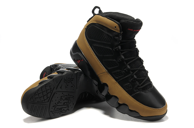 New Air Jordan Retro 9 Black Brown Shoes