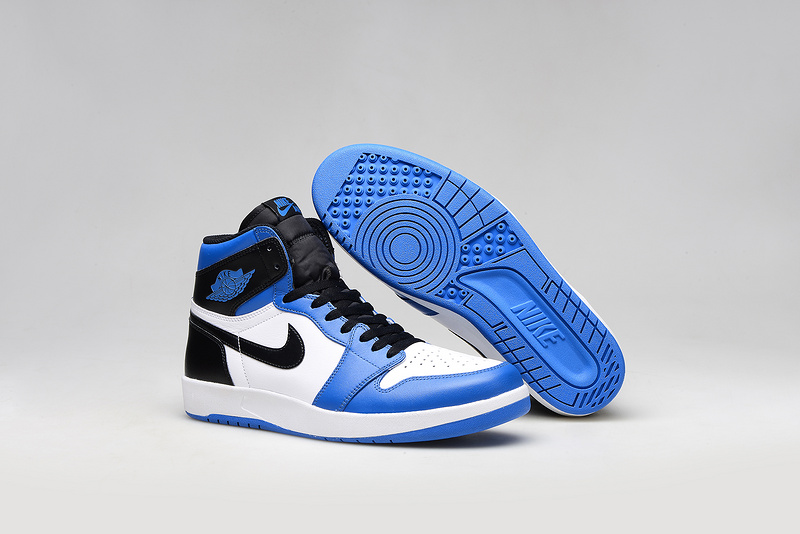 2016 Air Jordan 1 Retro Blue White Black Shoes - Click Image to Close