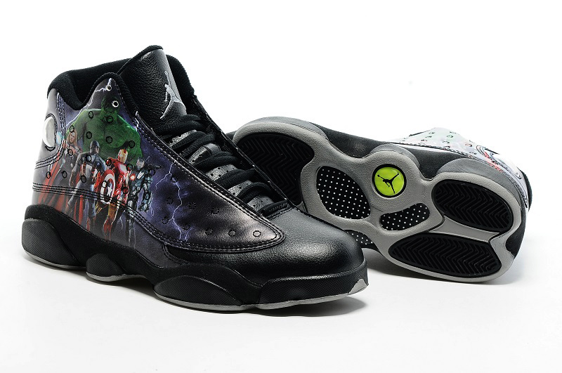 2016 Air Jordan 13 Retro the Avengers Black Shoes - Click Image to Close