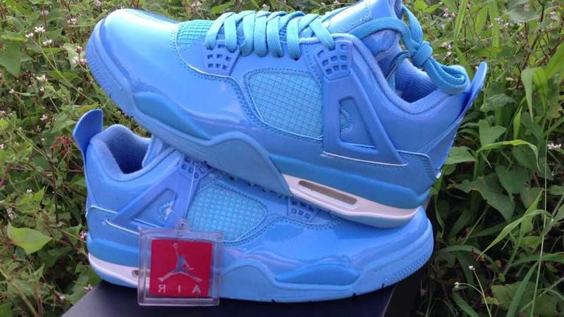 2015 Air Jordan 4 Retro All Blue Shoes - Click Image to Close