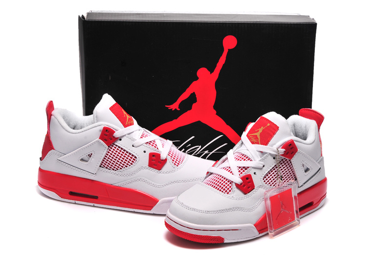 jordan 4 red and white