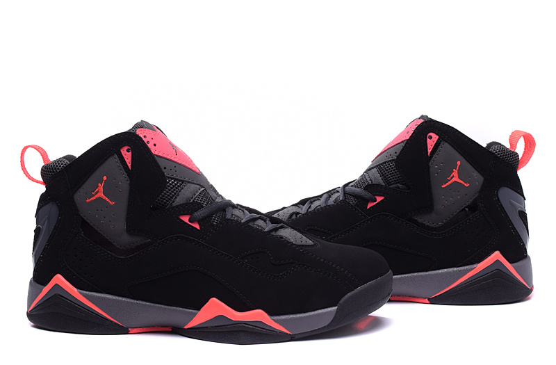 New Air Jordan 7 Black Red Shoes For Women