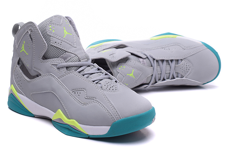 New Air Jordan 7 Grey Green Shoes For Women