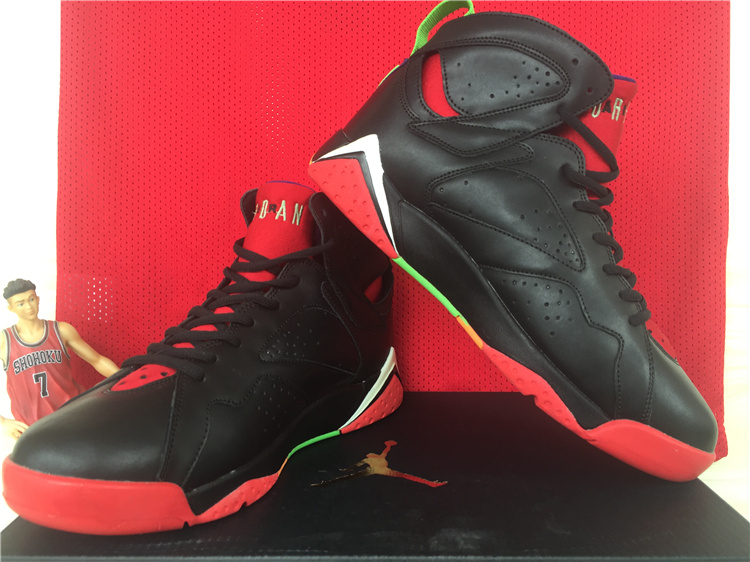 2015 Air Jordan 7 Retro Black Red Green - Click Image to Close