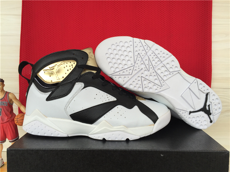 2015 Air Jordan 7 Retro White Black Gold