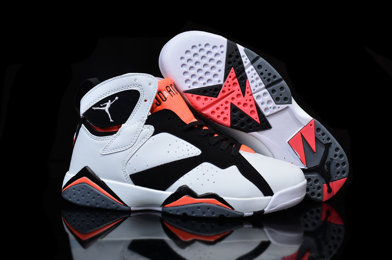 New Jordan 7 White Black Pink Shoes For Women