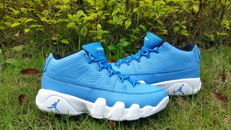 New Jordan 9 Low North Carolina Blue White