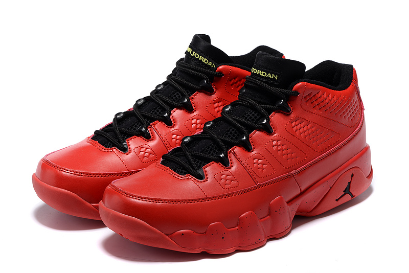 New Jordan 9 Low Red Black - Click Image to Close