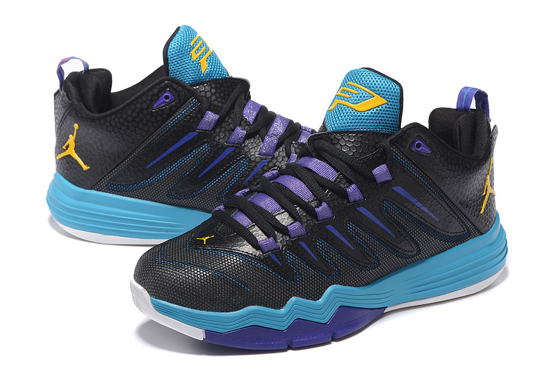 2016 Air Jordan CP3 IX Black Purple Blue Yellow Shoes - Click Image to Close