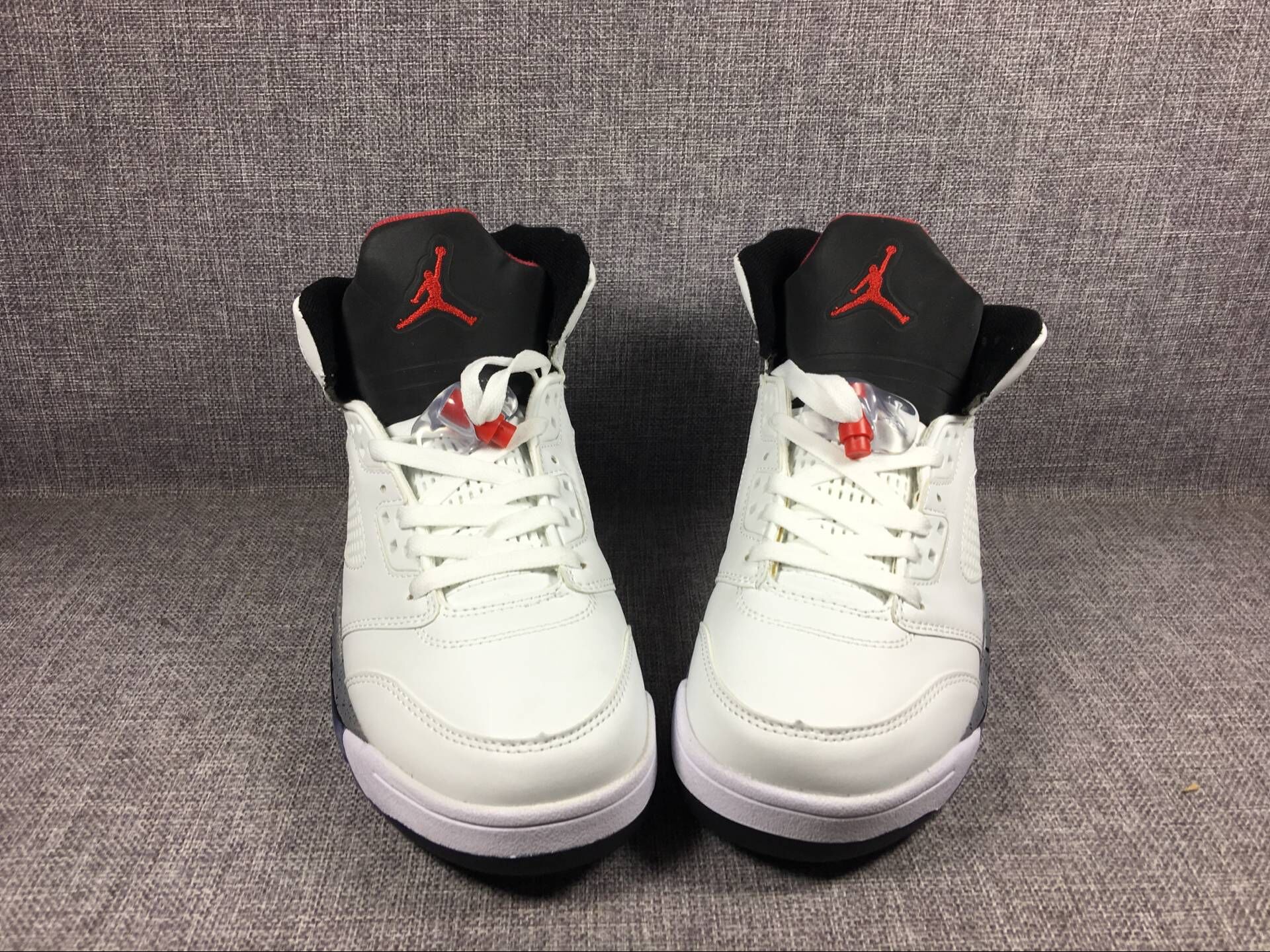 New Jordans 5 White Cement Shoes - Click Image to Close