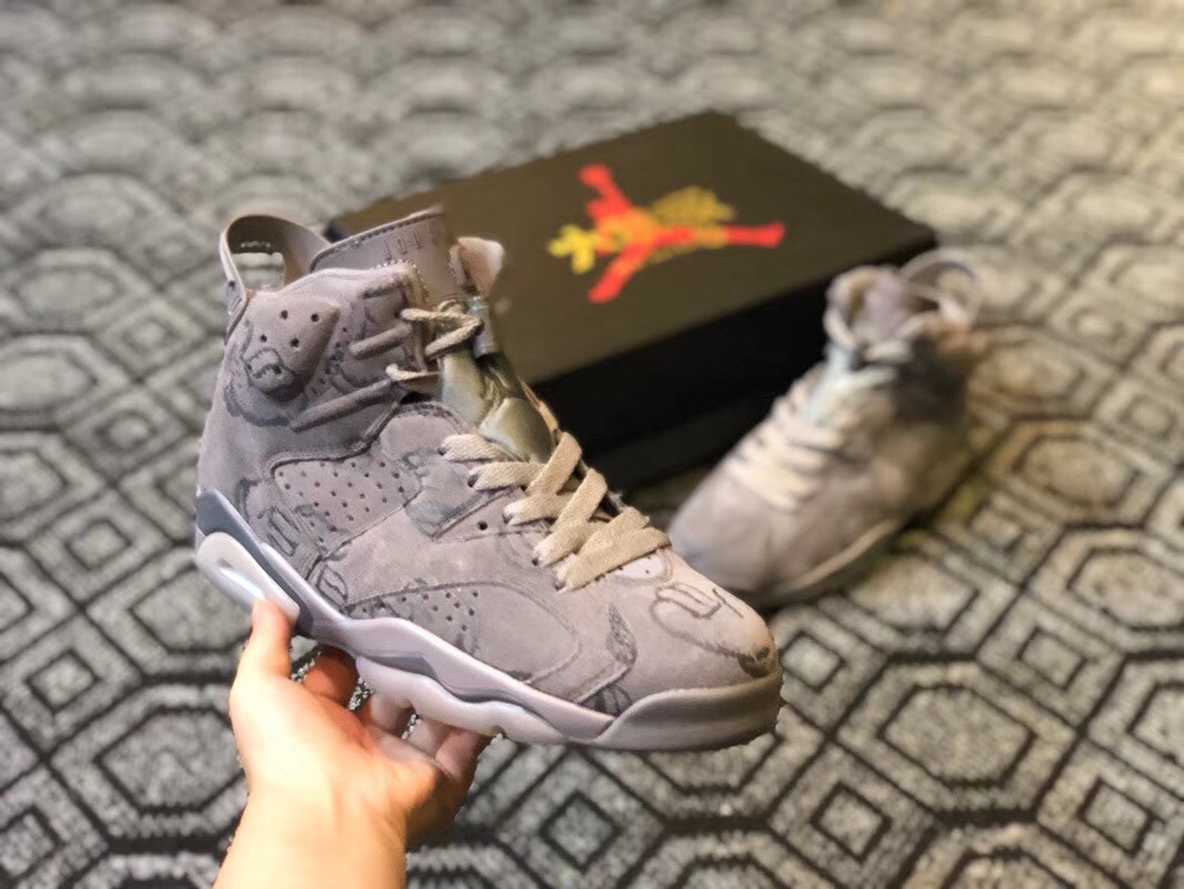 New Jordans 6 KAWS X Painting Shoes - Click Image to Close