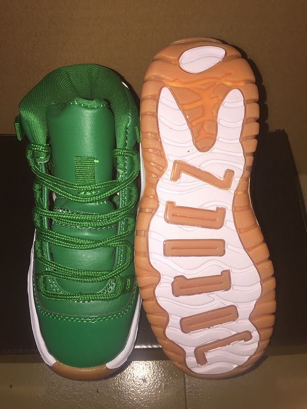 2017 Kid's Jordan 11 Retro All Green Shoes - Click Image to Close