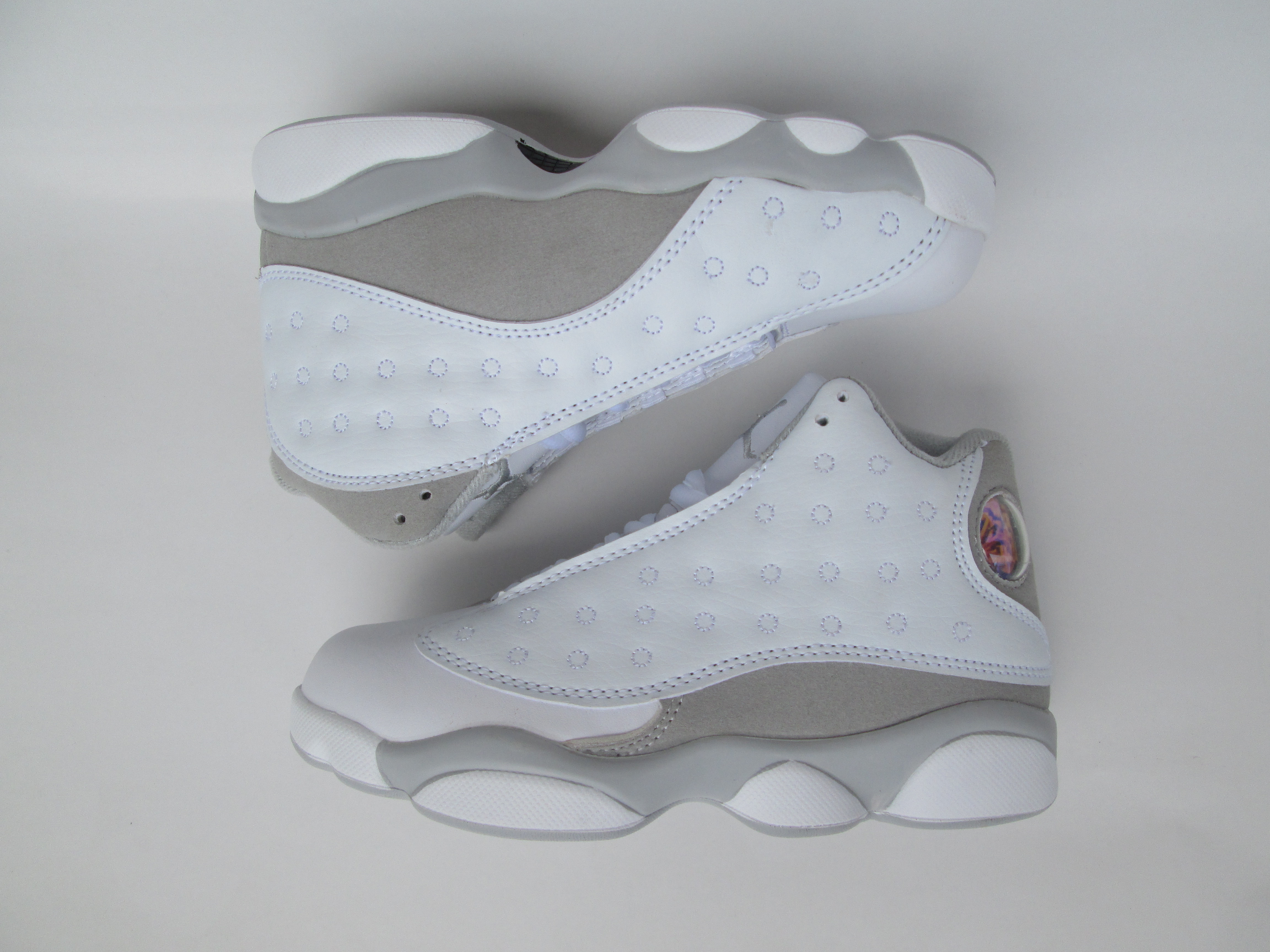 New Kids 2017 Jordan 13 White Grey Shoes - Click Image to Close