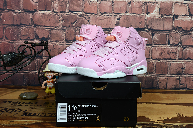 2017 Kids Jordan 6 Pink