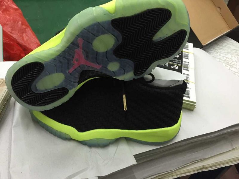 2015 Air Jordan 11 Future Glow Black Green Shoes
