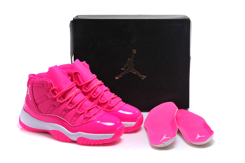 New Women Air Jordan 11 Pink Shoes - Click Image to Close