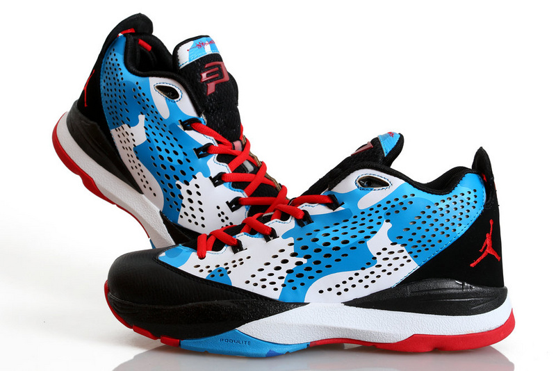 Nike Jordan CP3 7Black White Blue Red Shoes - Click Image to Close