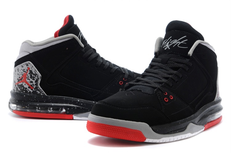 Nike Jordan Flight Origin Black Grey Red Basketball Shoes - Click Image to Close
