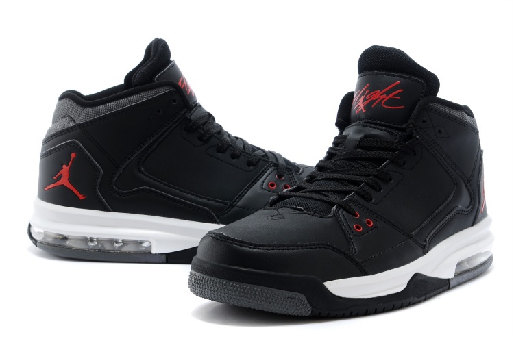 Nike Jordan Flight Origin Black White Red Basketball Shoes - Click Image to Close