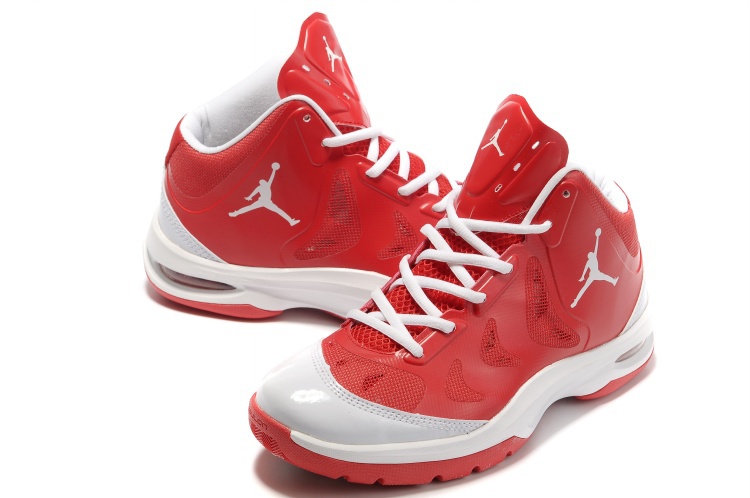 Nike Jordan Play In These Red White Basketball Shoes - Click Image to Close