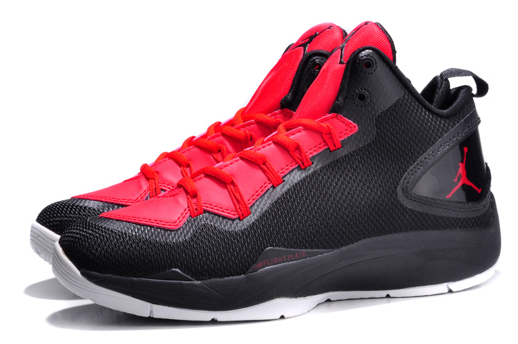 Nike Jordan Super Fly 2 PO Black Red White Basketball Shoes - Click Image to Close