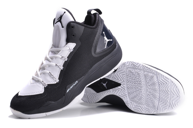 Nike Jordan Super Fly 2 PO Dark Black White Basketball Shoes