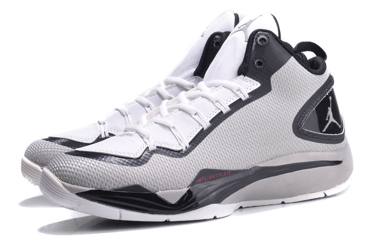 Nike Jordan Super Fly 2 PO Grey Black White Basketball Shoes - Click Image to Close