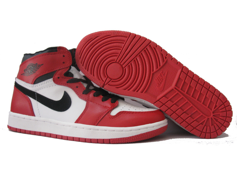 Original Air Jordan 1 Red White Black Shoes