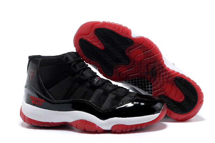 Original Air Jordan 11 Black White Red Shoes - Click Image to Close