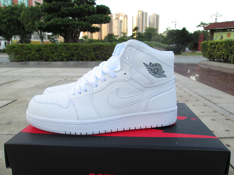 2017 Women Jordan 1 All White Shoes