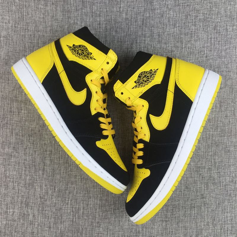2017 Jordan 1 GS Bruce Lee Yellow Black Shoes