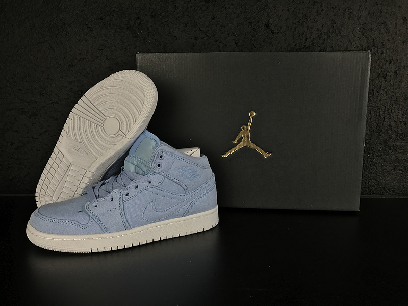 2017 Women Air Jordan 1 Ice Blue Shoes