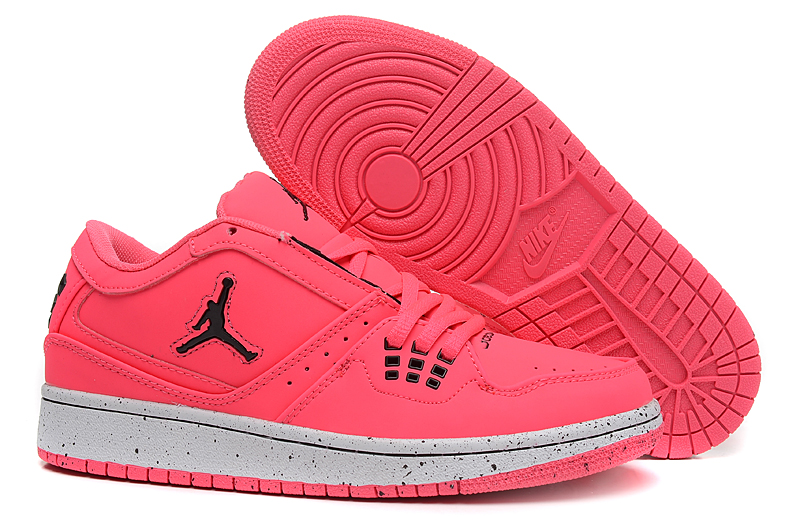 Women Air Jordan 1 Pink Black Shoes - Click Image to Close
