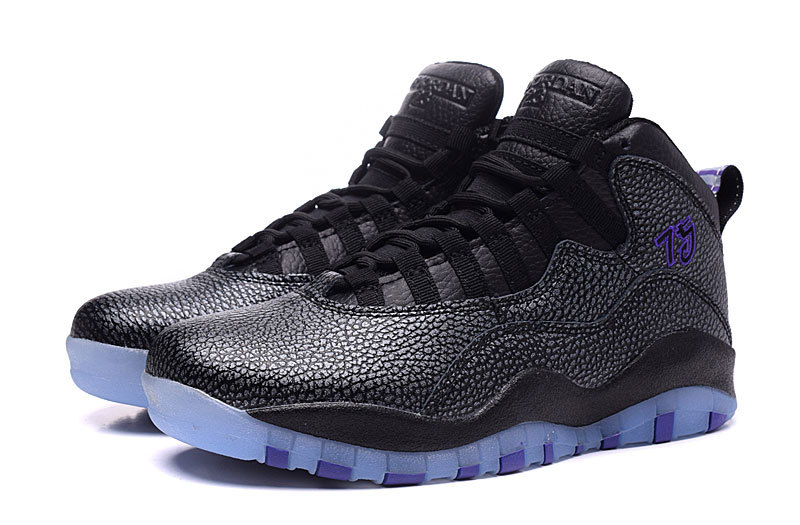 2016 Women Air Jordan 10 Retro Black Blue - Click Image to Close