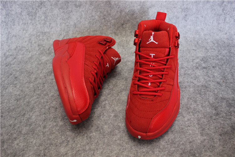 2017 Women Jordan 12 All Red Shoes