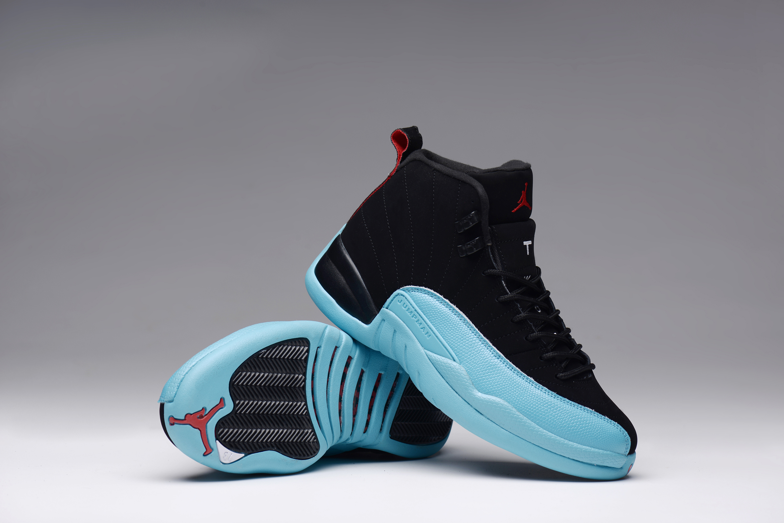 Women Air Jordan 12 Black Blue Shoes - Click Image to Close