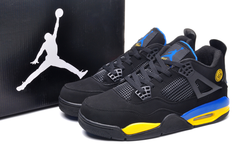 Women Air Jordan 4 Black Villa Lovers Shoes