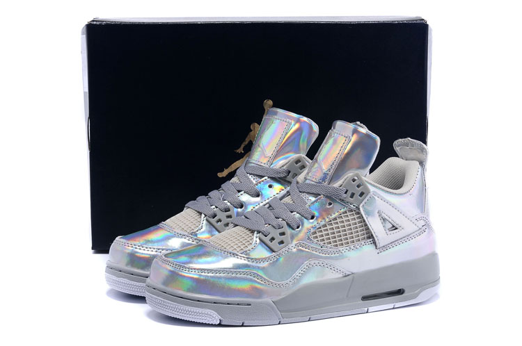 Women Air Jordan 4 GS Colorful Egg Basketball Shoes - Click Image to Close