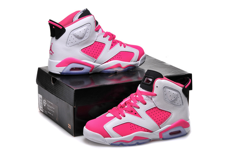 2016 Air Jordan 6 GS White Pink Shoes